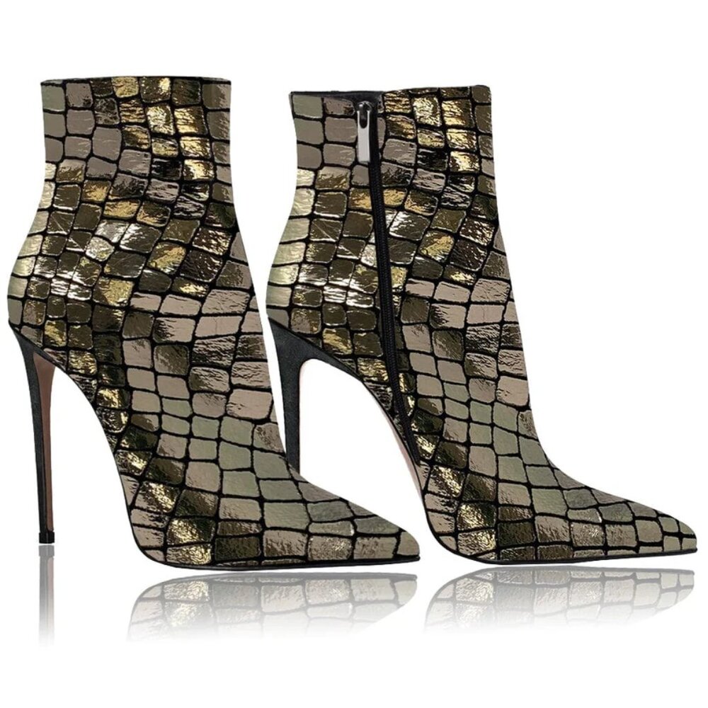 Identita Dalit Platinum Ankle Boots